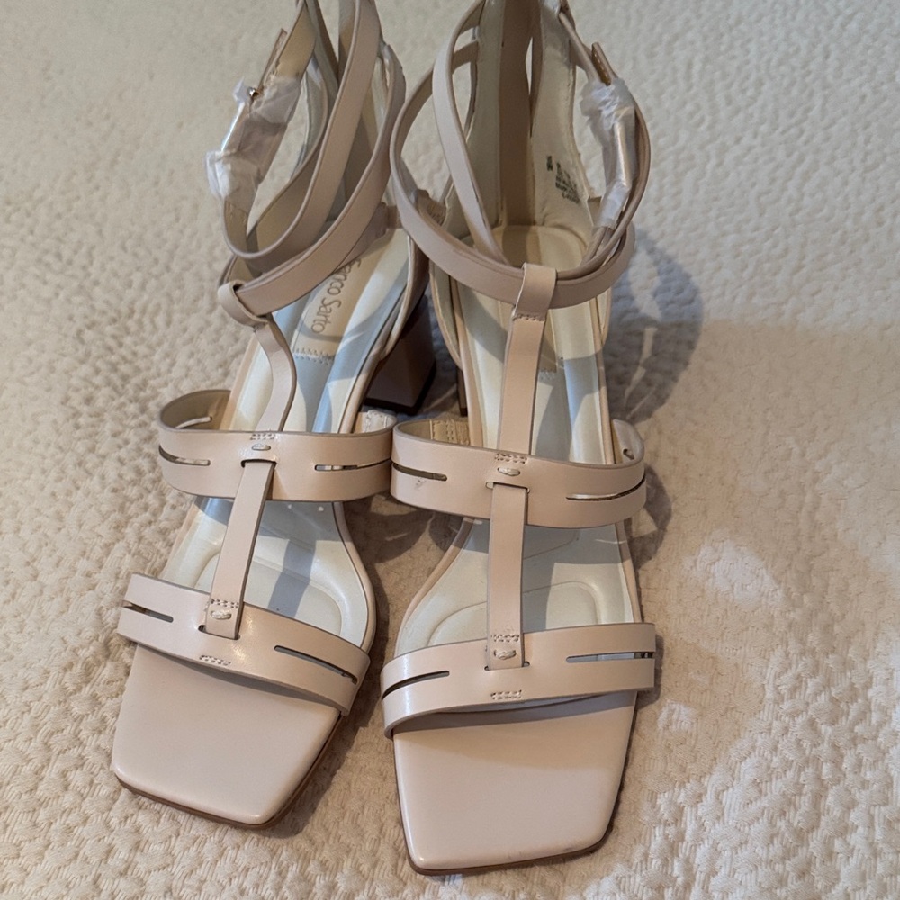 Franco Sarto Nude Strappy Heels